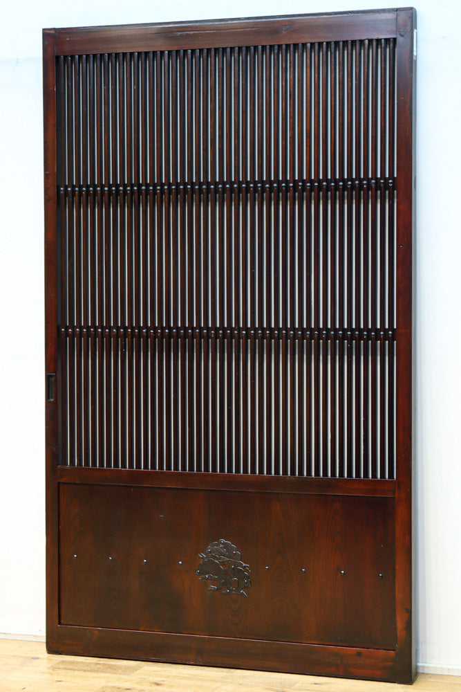 幅1200ミリ 三つ重ね松葉金具で格調ある格子庄内蔵戸　G2522