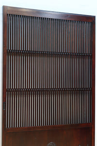 幅1200ミリ 三つ重ね松葉金具で格調ある格子庄内蔵戸　G2522