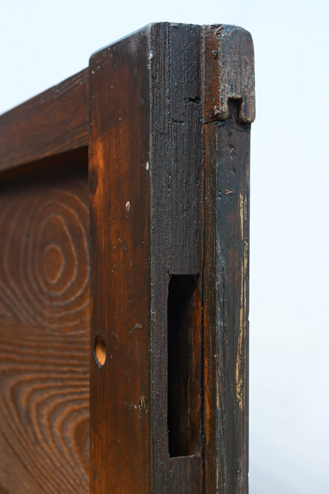 幅1200ミリ 三つ重ね松葉金具で格調ある格子庄内蔵戸　G2522