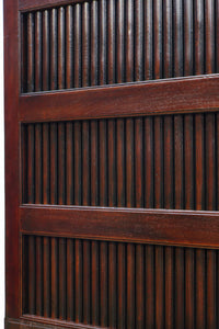 幅1342ミリ　丸面格子づくりの貫録溢れる総欅能登格子蔵戸　G2523