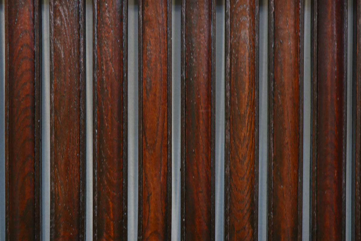 幅1342ミリ　丸面格子づくりの貫録溢れる総欅能登格子蔵戸　G2523