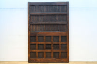 幅1342ミリ　丸面格子づくりの貫録溢れる総欅能登格子蔵戸　G2523