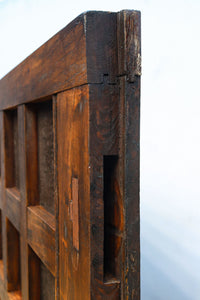 幅1342ミリ　丸面格子づくりの貫録溢れる総欅能登格子蔵戸　G2523