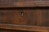 幅1392ミリ　艶やかな漆の色彩に装飾金具が格調を感じさせる総けやき富山蔵戸　G2524