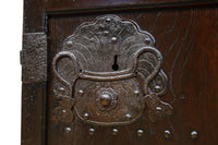 幅1220ミリ　深みある色艶漆に巾着金具を添えた蔵戸　G2525