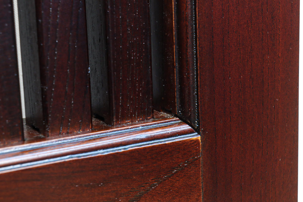 稀少幅960ミリ　スリム幅!! 時代を重ねた風格の気品漂う総けやき金沢格子蔵戸　G2529