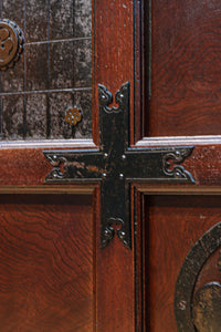 稀少幅960ミリ　スリム幅!! 時代を重ねた風格の気品漂う総けやき金沢格子蔵戸　G2529