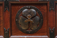 稀少幅960ミリ　スリム幅!! 時代を重ねた風格の気品漂う総けやき金沢格子蔵戸　G2529