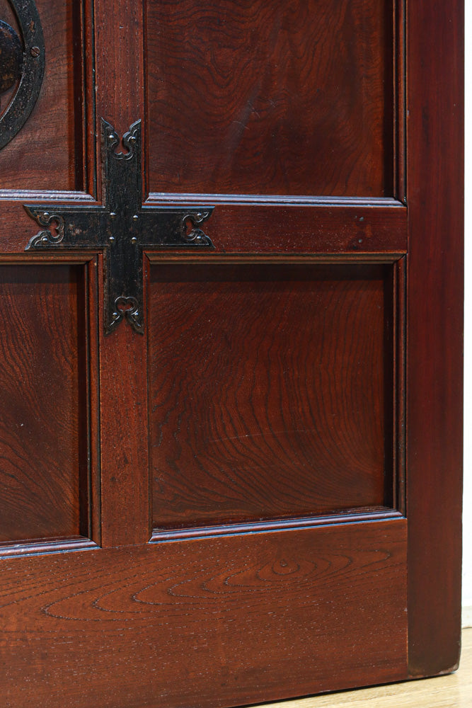 稀少幅960ミリ　スリム幅!! 時代を重ねた風格の気品漂う総けやき金沢格子蔵戸　G2529