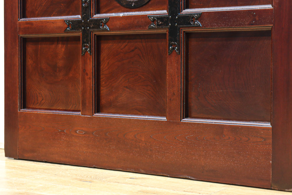 稀少幅960ミリ　スリム幅!! 時代を重ねた風格の気品漂う総けやき金沢格子蔵戸　G2529