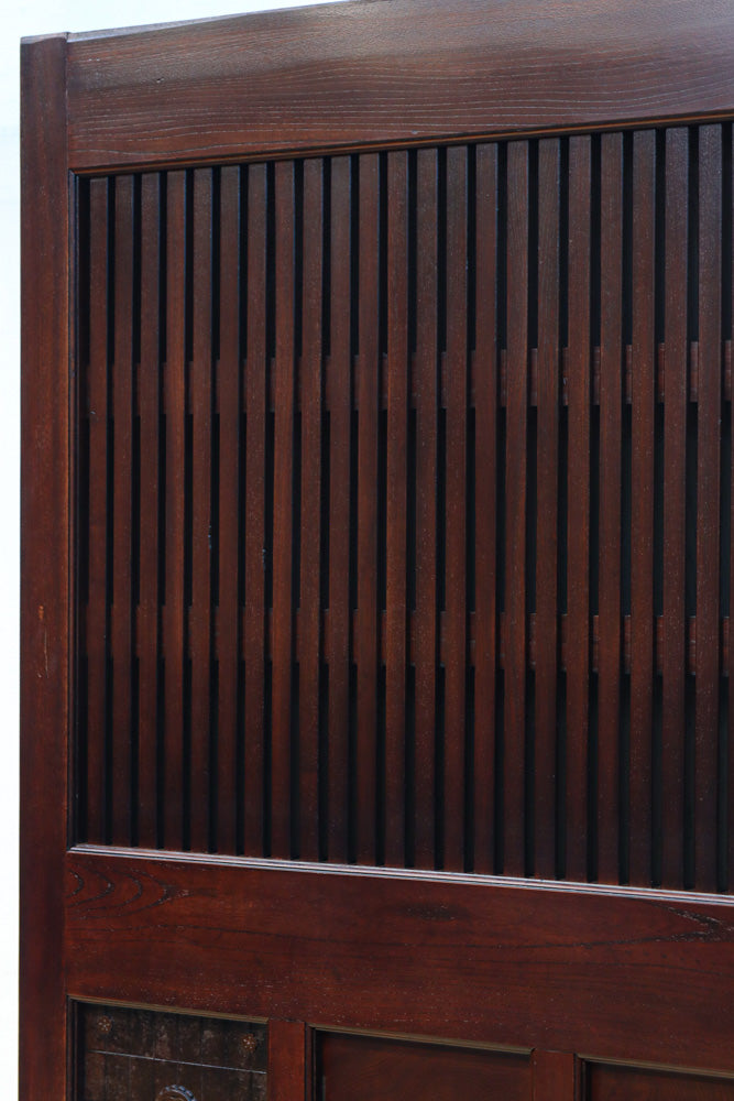 稀少幅960ミリ　スリム幅!! 時代を重ねた風格の気品漂う総けやき金沢格子蔵戸　G2529