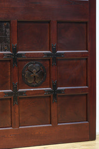 稀少幅960ミリ　スリム幅!! 時代を重ねた風格の気品漂う総けやき金沢格子蔵戸　G2529