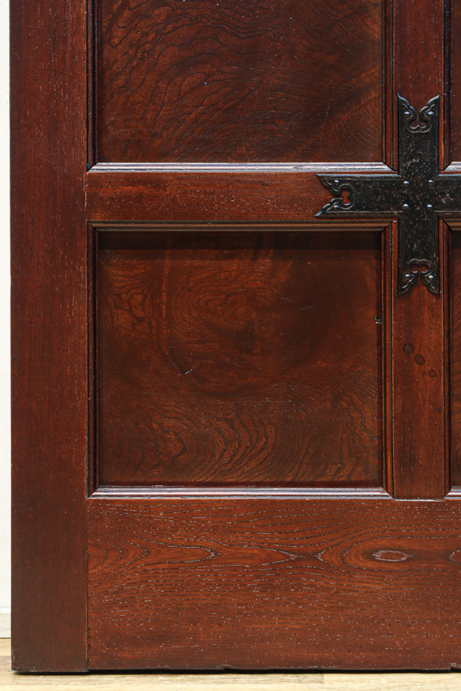 稀少幅960ミリ　スリム幅!! 時代を重ねた風格の気品漂う総けやき金沢格子蔵戸　G2529