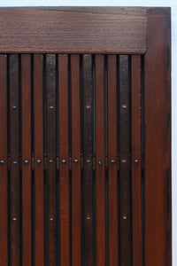 幅1195ミリ　うさぎ金具の可愛らしい表情に心和む気品ある大珍品総欅富山蔵戸　G2530