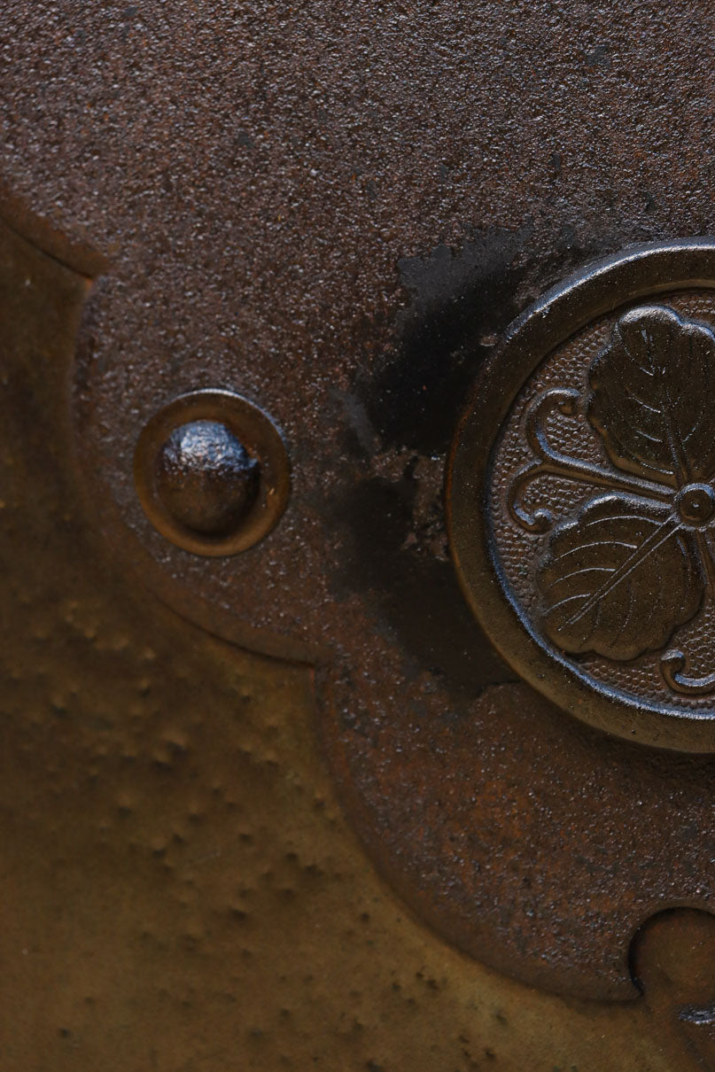 幅1150ミリ、高さ2010ミリ　時代を経た鉄素材が味わい深い総欅富山蔵戸　G2531