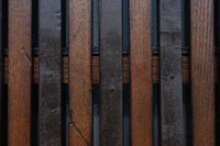 幅1150ミリ、高さ2010ミリ　時代を経た鉄素材が味わい深い総欅富山蔵戸　G2531