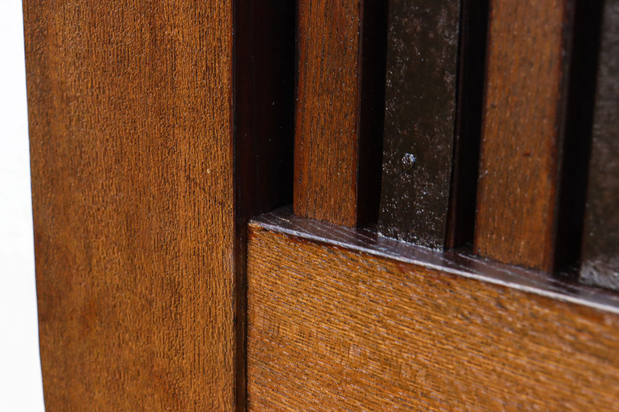 幅1150ミリ、高さ2010ミリ　時代を経た鉄素材が味わい深い総欅富山蔵戸　G2531