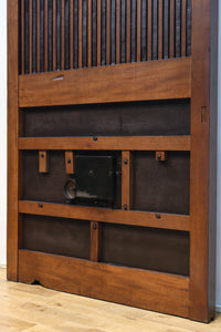 幅1150ミリ、高さ2010ミリ　時代を経た鉄素材が味わい深い総欅富山蔵戸　G2531