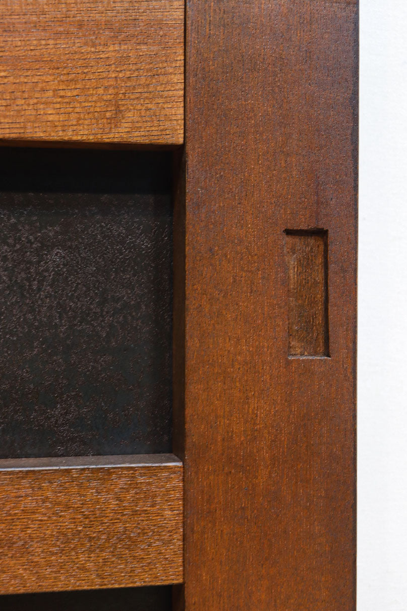 幅1150ミリ、高さ2010ミリ　時代を経た鉄素材が味わい深い総欅富山蔵戸　G2531