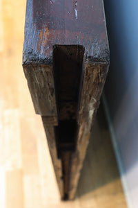 幅1150ミリ、高さ2010ミリ　時代を経た鉄素材が味わい深い総欅富山蔵戸　G2531