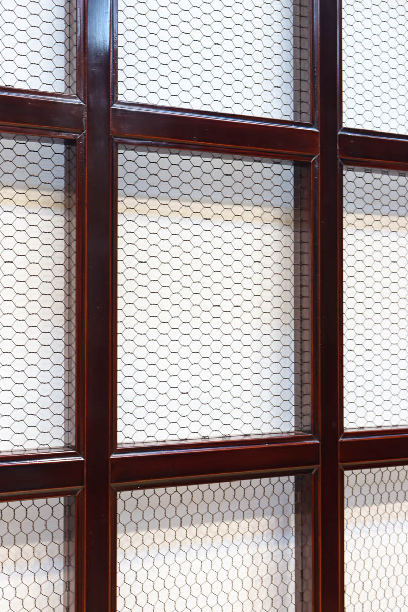 幅1050ミリ　開放感ある升格子の網入り越後蔵戸　G2532