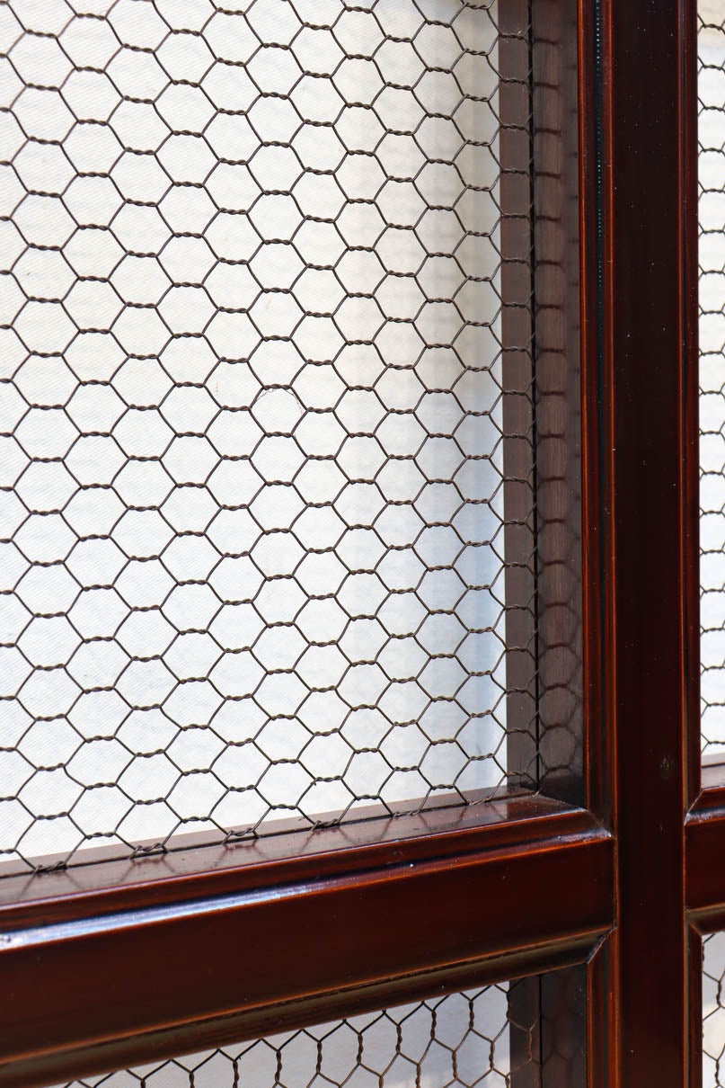 幅1050ミリ　開放感ある升格子の網入り越後蔵戸　G2532