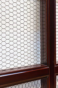 幅1050ミリ　開放感ある升格子の網入り越後蔵戸　G2532