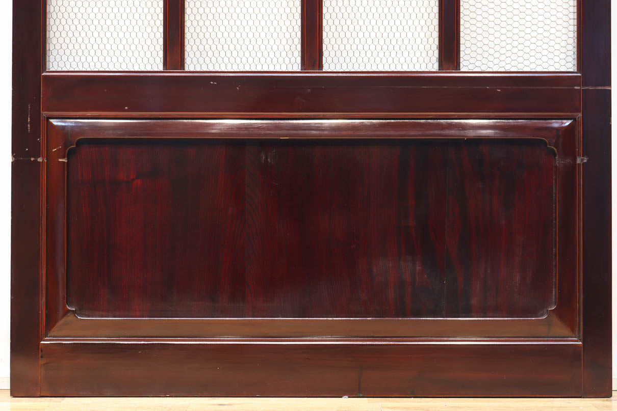 幅1050ミリ　開放感ある升格子の網入り越後蔵戸　G2532