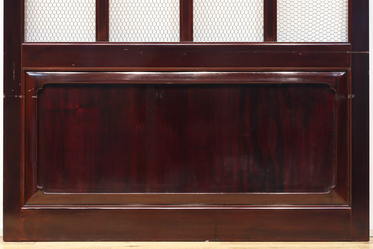 幅1050ミリ　開放感ある升格子の網入り越後蔵戸　G2532