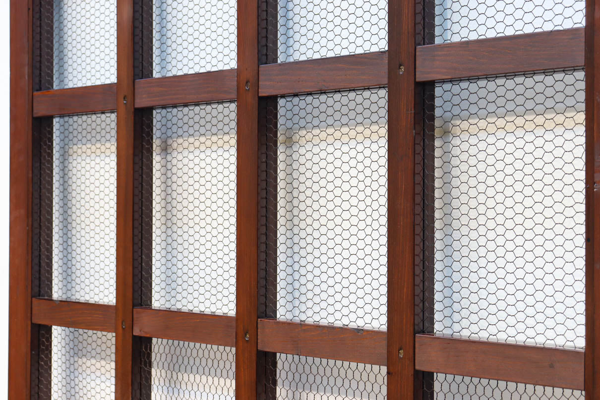 幅1050ミリ　開放感ある升格子の網入り越後蔵戸　G2532