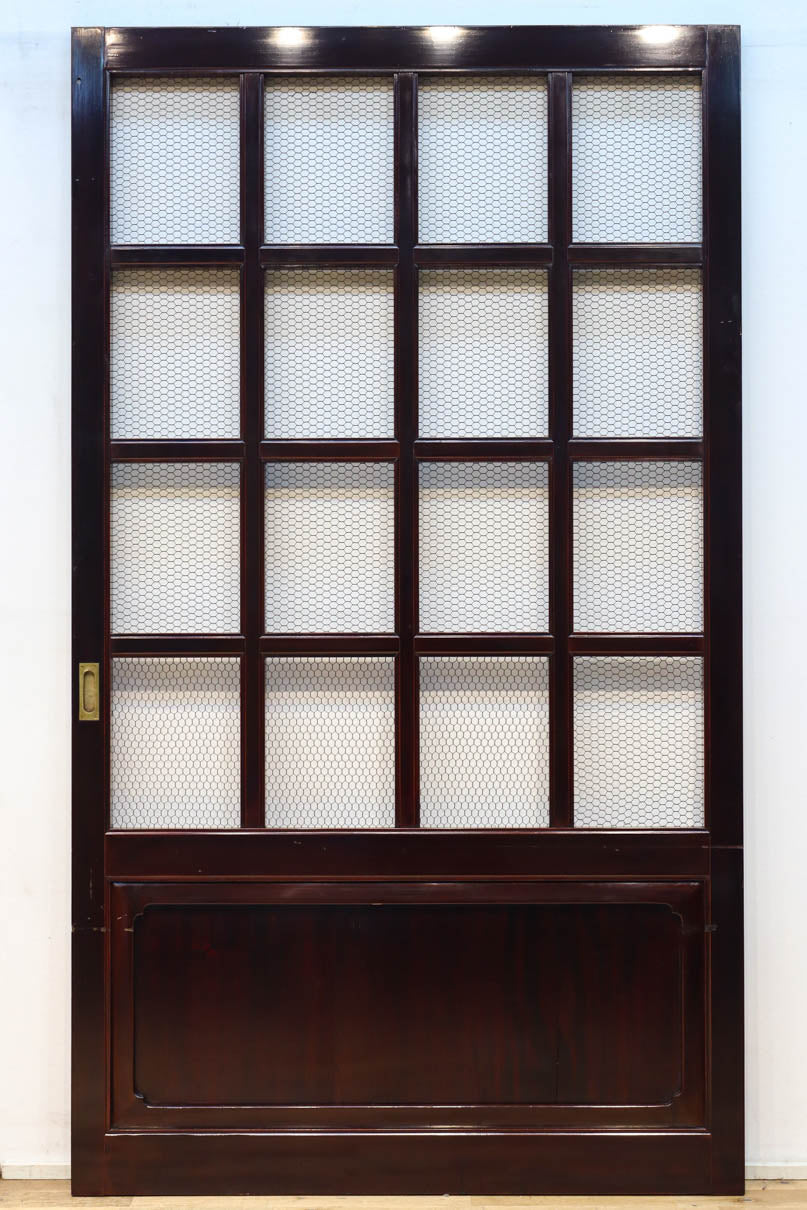 幅1050ミリ　開放感ある升格子の網入り越後蔵戸　G2532