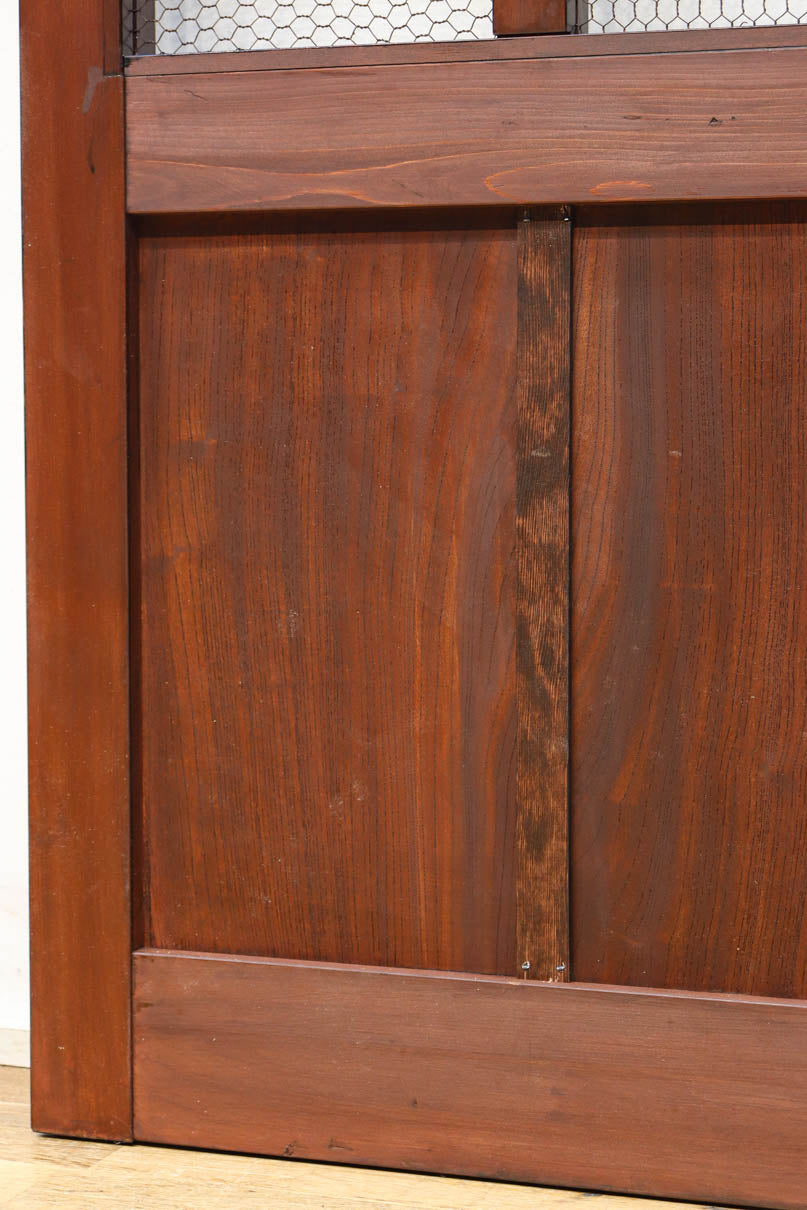 幅1050ミリ　開放感ある升格子の網入り越後蔵戸　G2532