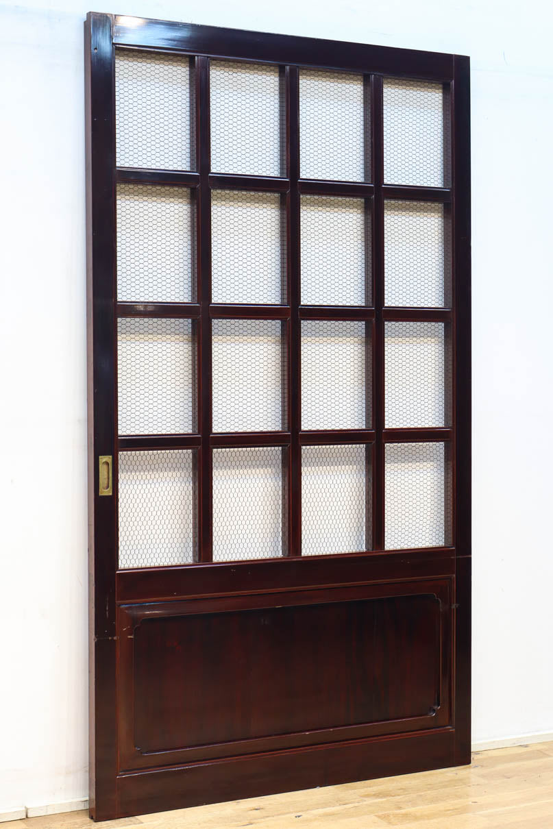 幅1050ミリ　開放感ある升格子の網入り越後蔵戸　G2532