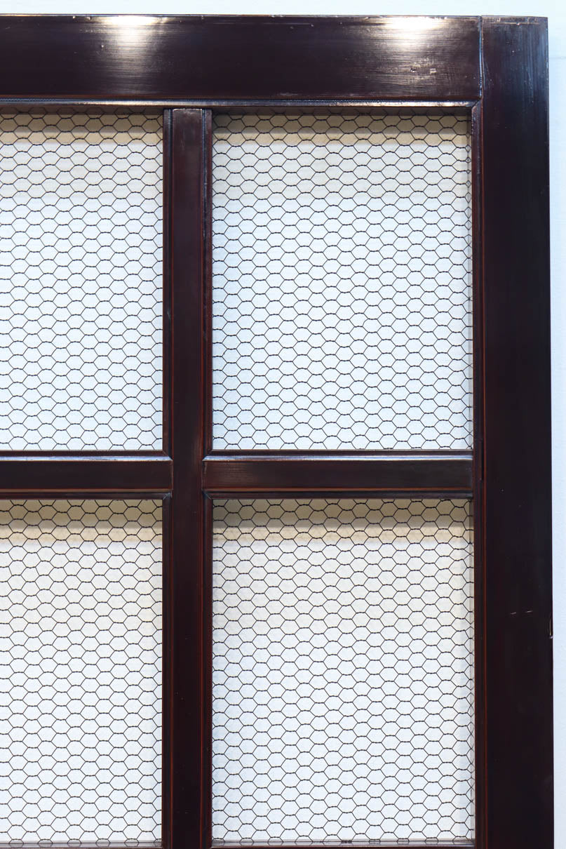 幅1050ミリ　開放感ある升格子の網入り越後蔵戸　G2532