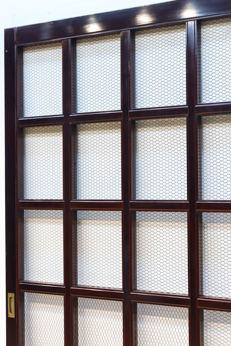 幅1050ミリ　開放感ある升格子の網入り越後蔵戸　G2532