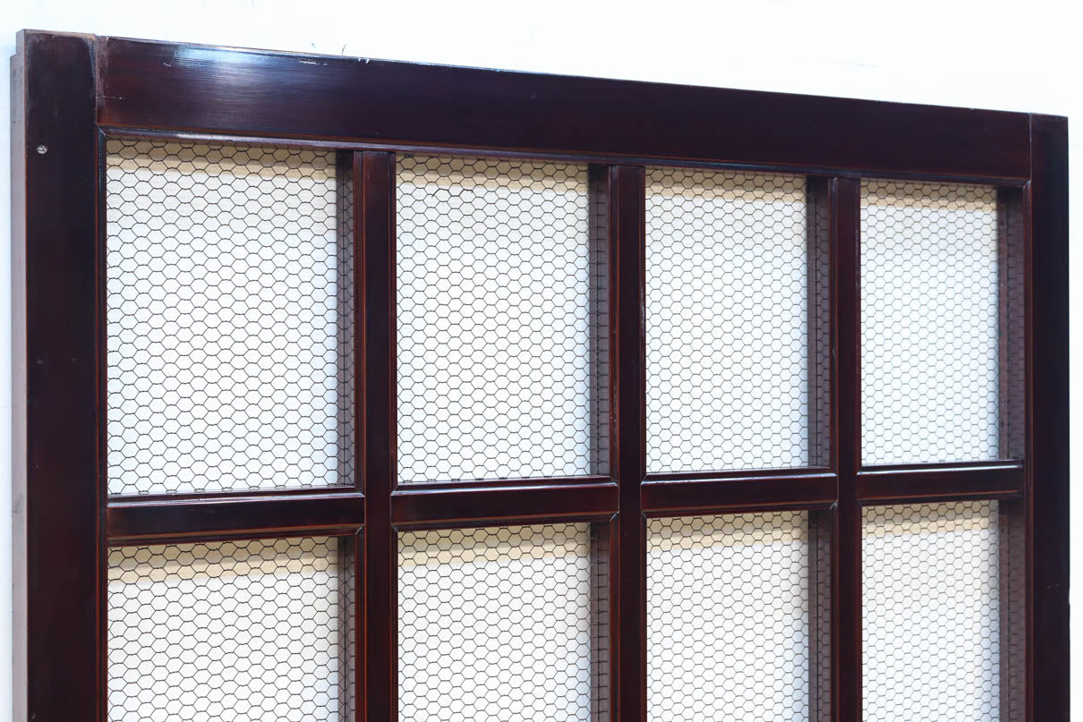 幅1050ミリ　開放感ある升格子の網入り越後蔵戸　G2532