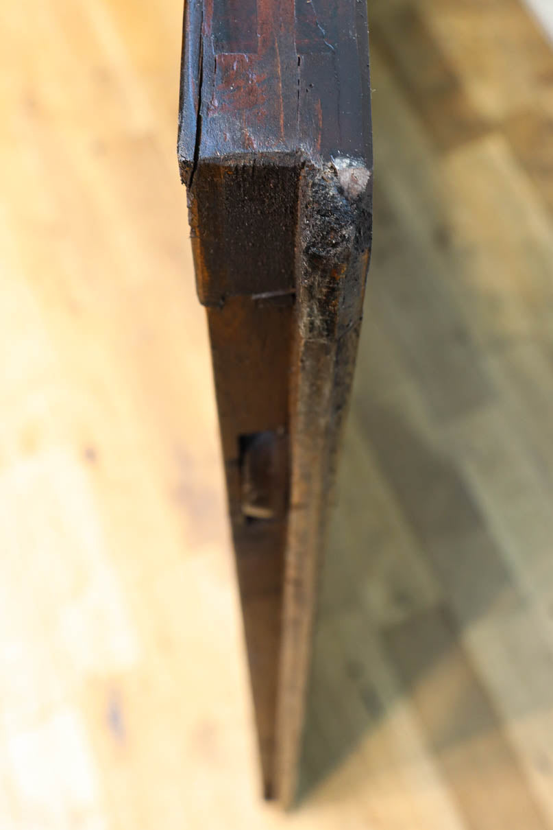 幅1163ミリ、高さ2020ミリ　網入りの小窓を設けた風情ある格子蔵戸　G2533