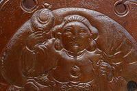 幅1068ミリ、高さ1952ミリ　縁起の良い大黒様の金具が印象的な格子蔵戸　G2534