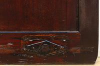 幅1093ミリ　赤みを帯びた色彩に巾着金具が味わいをもたらす総欅富山蔵戸　G2535