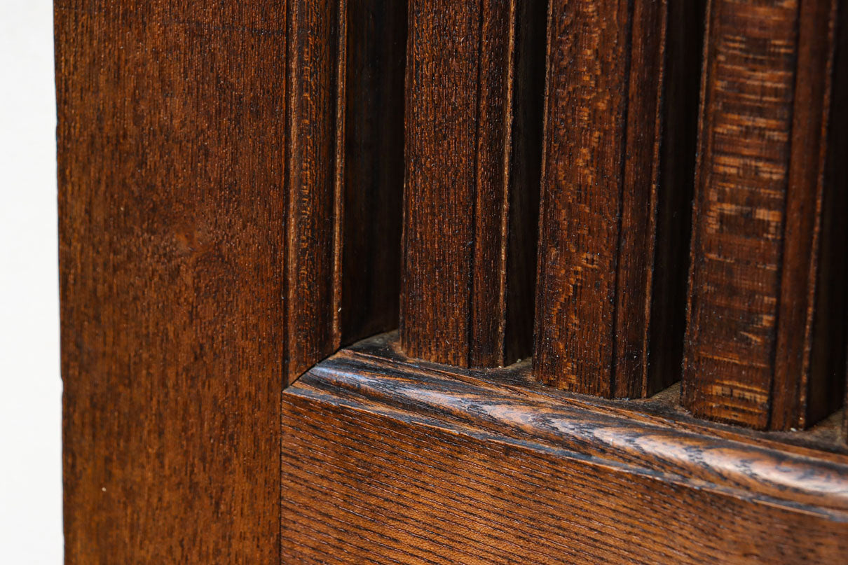 幅1155ミリ!! 上質なけやき材の質感が引き立つ迫力の杢目使いの総欅富山蔵戸　G2537