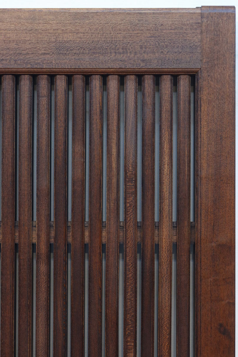 幅1155ミリ!! 上質なけやき材の質感が引き立つ迫力の杢目使いの総欅富山蔵戸　G2537