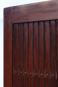 幅1349ミリ　美しい艶色に重厚な鉄板を施した貫禄漂う総欅富山蔵戸　G2539