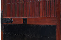 幅1349ミリ　美しい艶色に重厚な鉄板を施した貫禄漂う総欅富山蔵戸　G2539