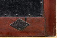 幅1349ミリ　美しい艶色に重厚な鉄板を施した貫禄漂う総欅富山蔵戸　G2539