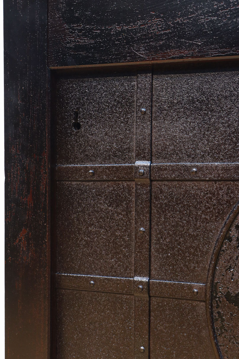 幅1178ミリ高さ2015ミリ！！　鉄金具を多用した重厚感溢れる総欅富山蔵戸　G2541