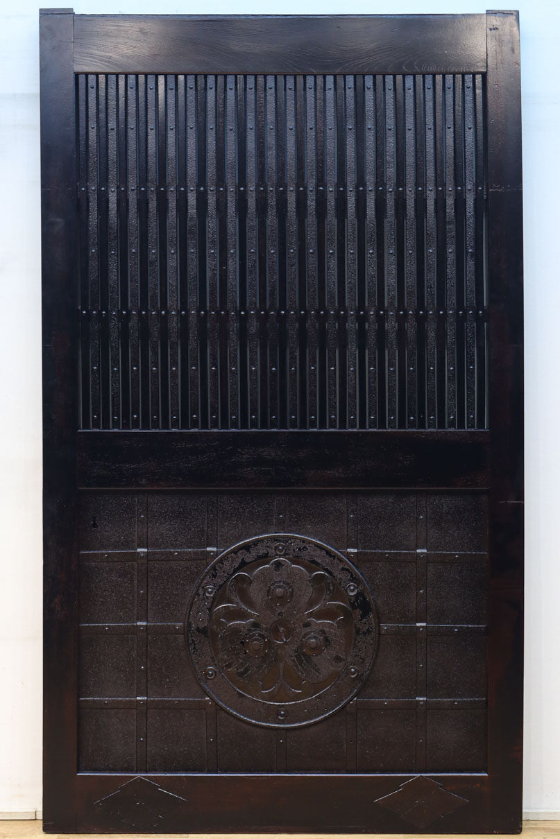 幅1178ミリ高さ2015ミリ！！　鉄金具を多用した重厚感溢れる総欅富山蔵戸　G2541