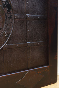 幅1178ミリ高さ2015ミリ！！　鉄金具を多用した重厚感溢れる総欅富山蔵戸　G2541