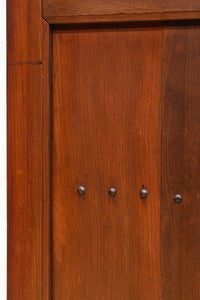 幅900ミリ　スリム幅!! 上品な漆の艶色に装飾金具が華を添える総欅格子蔵戸　G2548