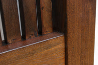 幅900ミリ　スリム幅!! 上品な漆の艶色に装飾金具が華を添える総欅格子蔵戸　G2548