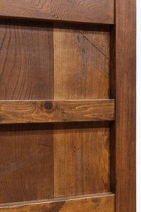 幅900ミリ　スリム幅!! 上品な漆の艶色に装飾金具が華を添える総欅格子蔵戸　G2548